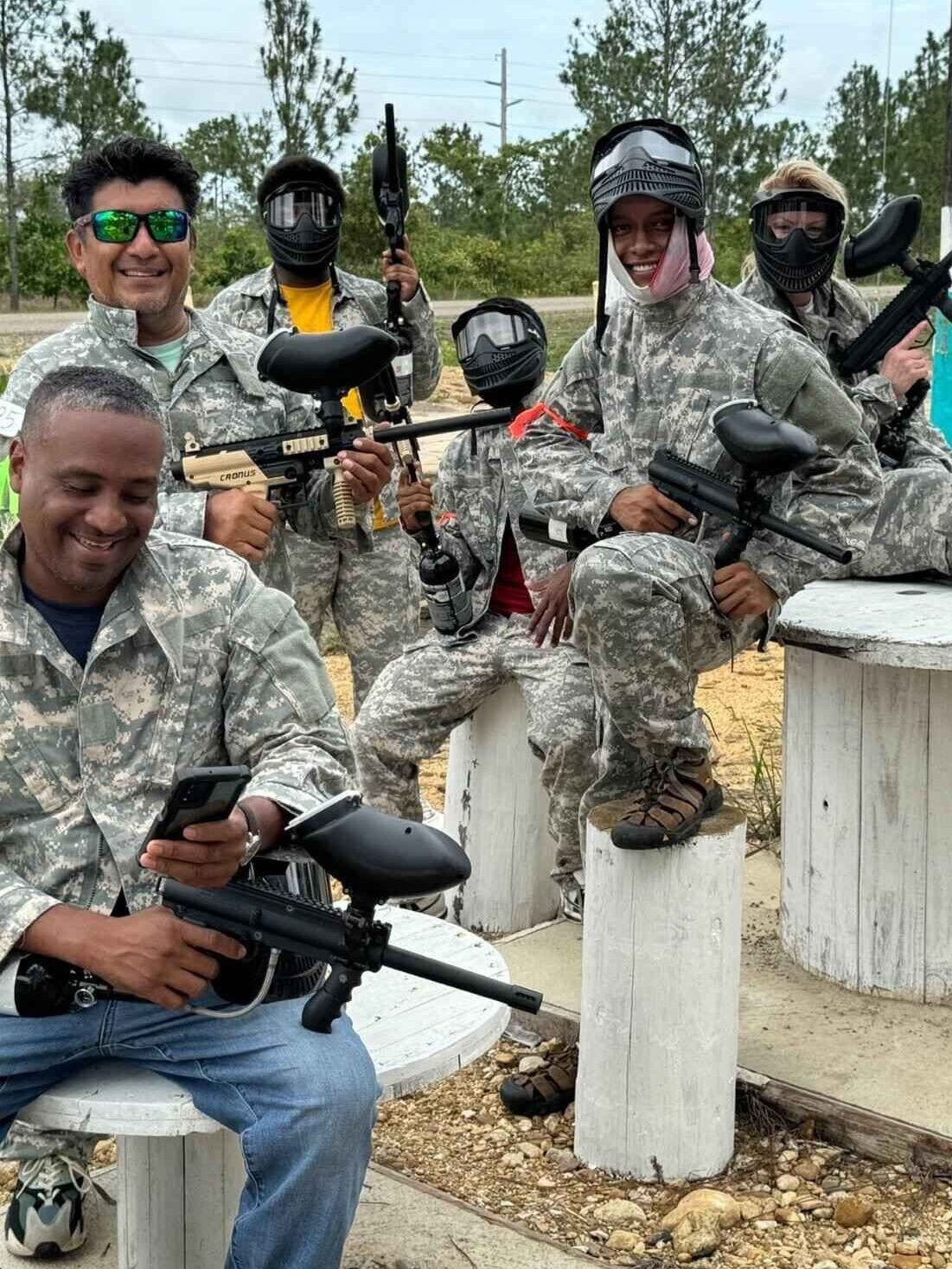 Group of Paintball Players