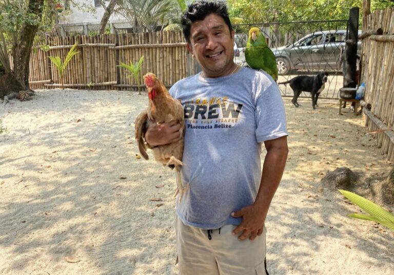 Dad with birds