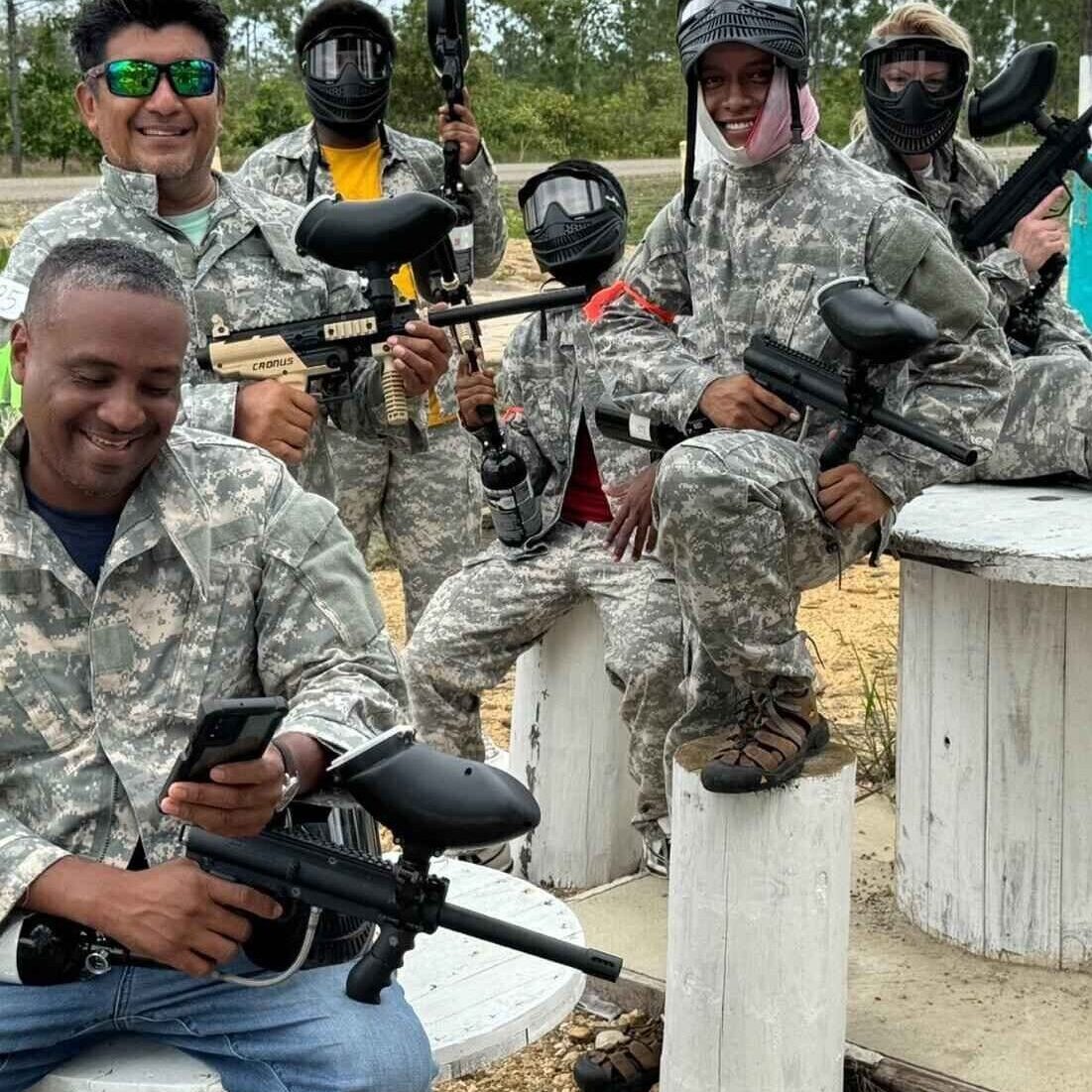 Group of Paintball Players